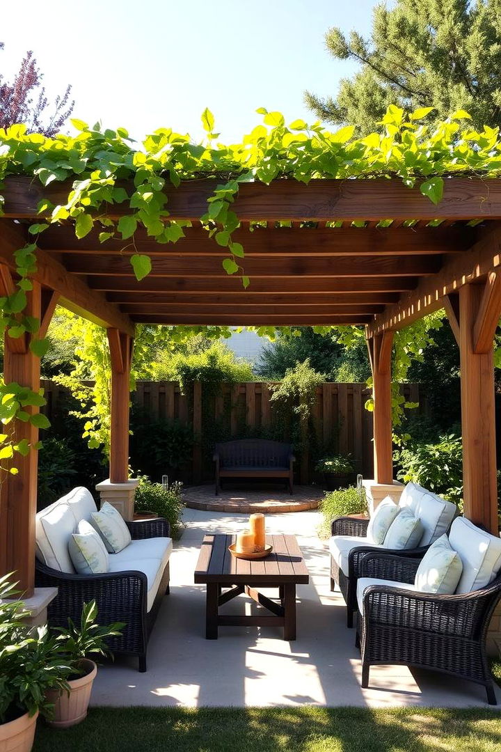 Multifunctional Pergola Escape - 22 Small Backyard Patio Ideas