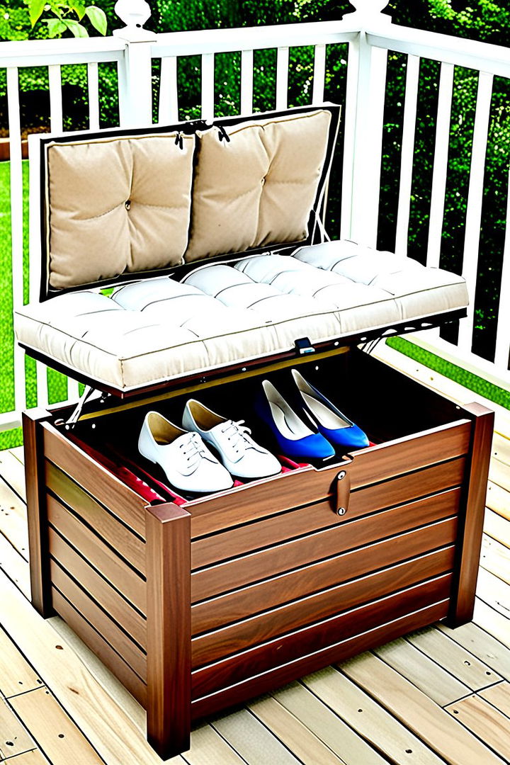 Multifunctional Shoe Storage Ottoman - 22 Outdoor Shoe Storage Ideas