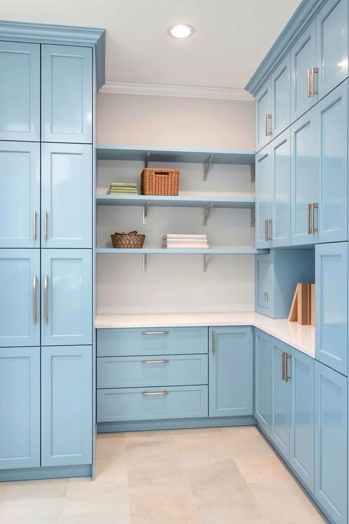 Multifunctional Sky Blue Storage - 22 Sky Blue Bedroom Ideas