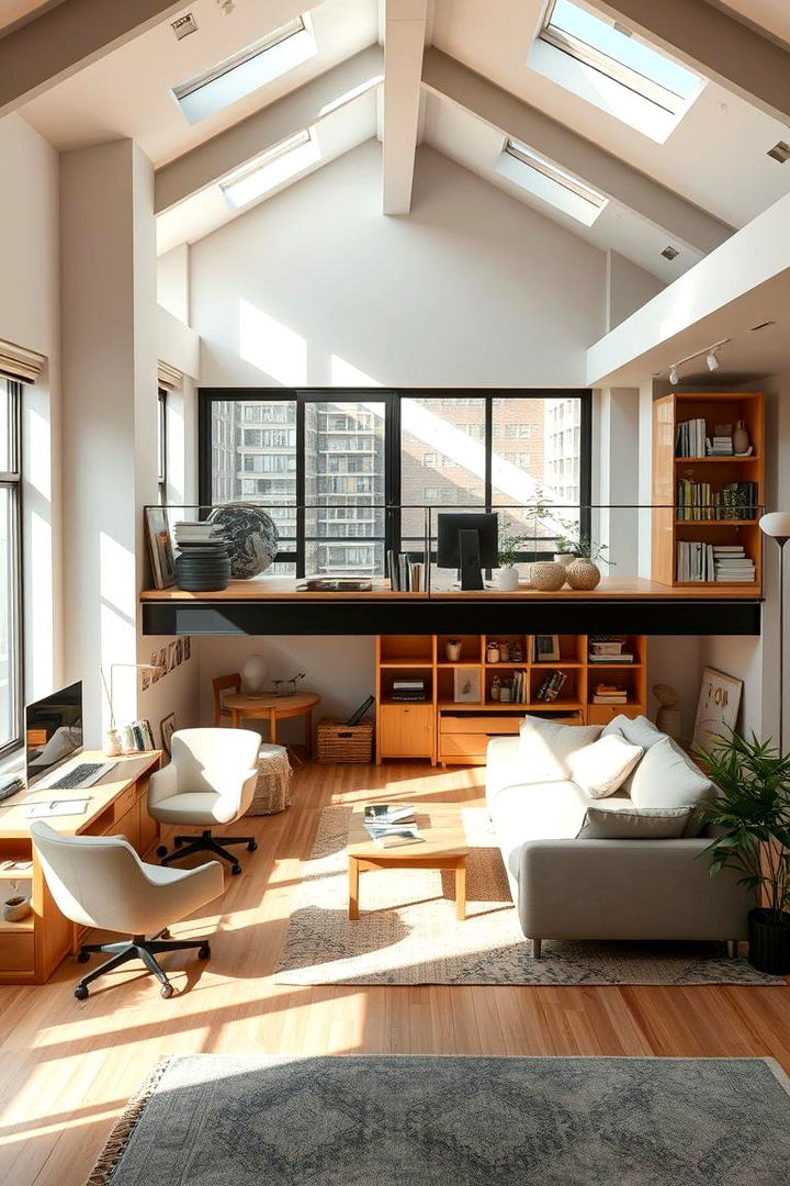 Multifunctional Space Zoning - 22 Loft-style Living Room Ideas