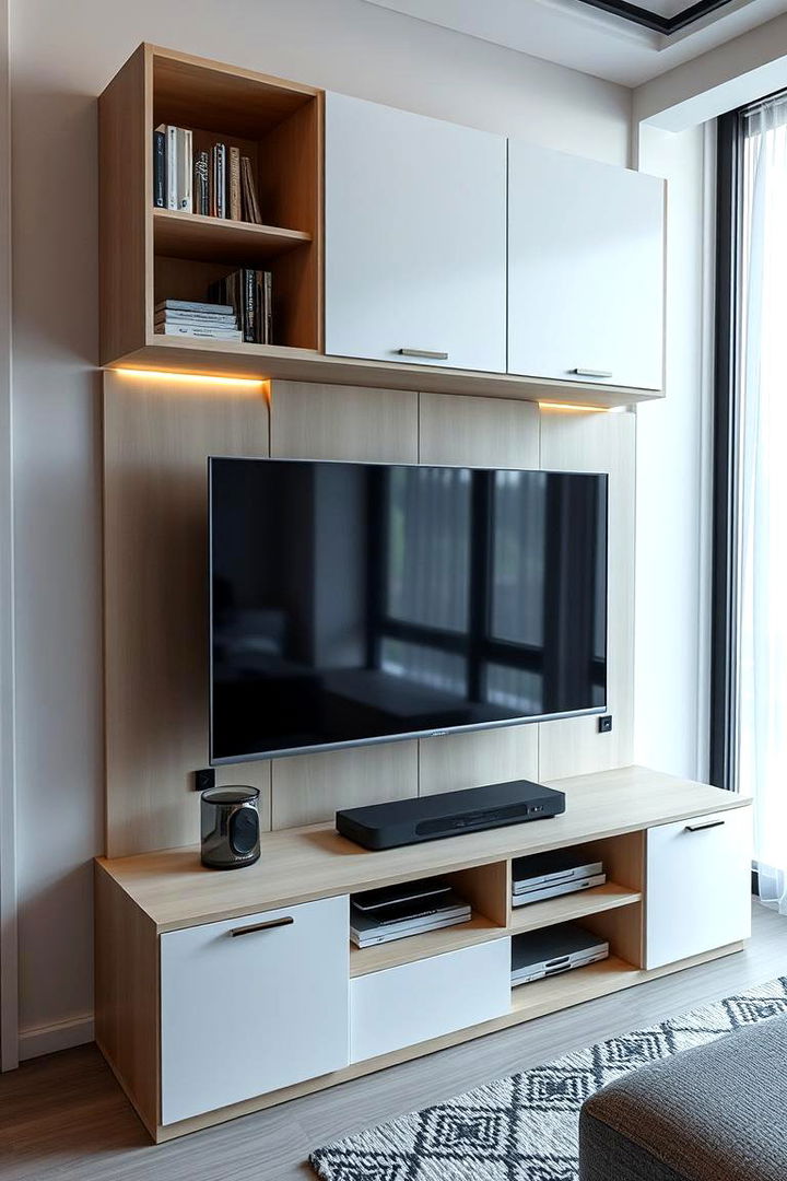 Multifunctional Storage Solutions - 22 Tv Console Decor Ideas