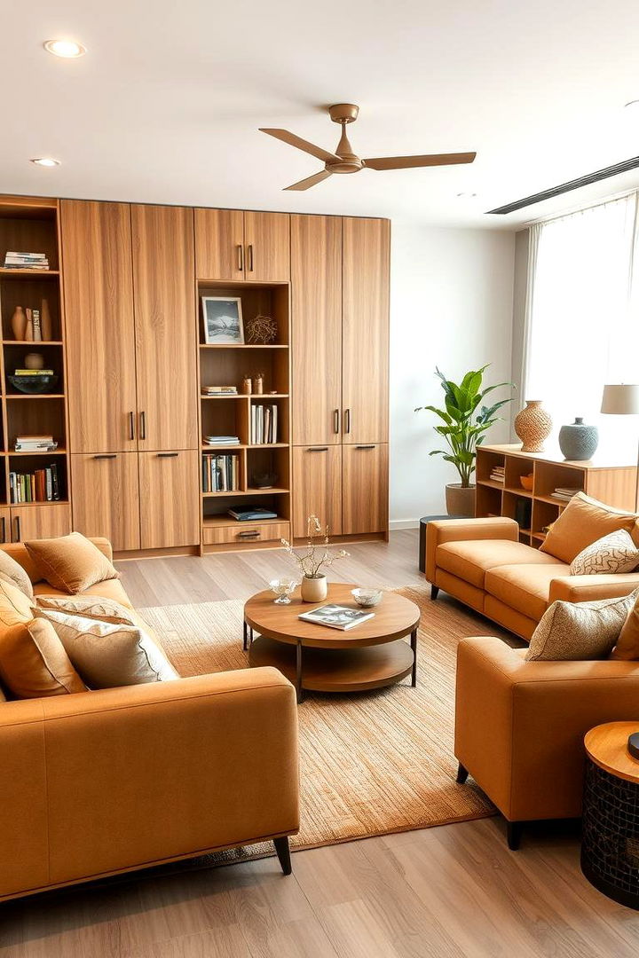 Multifunctional Tan Furnishings Design - 22 Tan Living Room Ideas