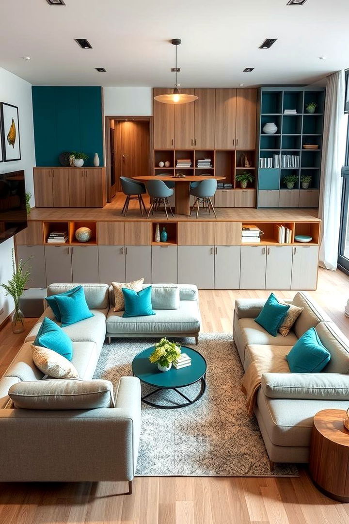 Multifunctional Teal Living Room - 22 Teal Living Room Ideas