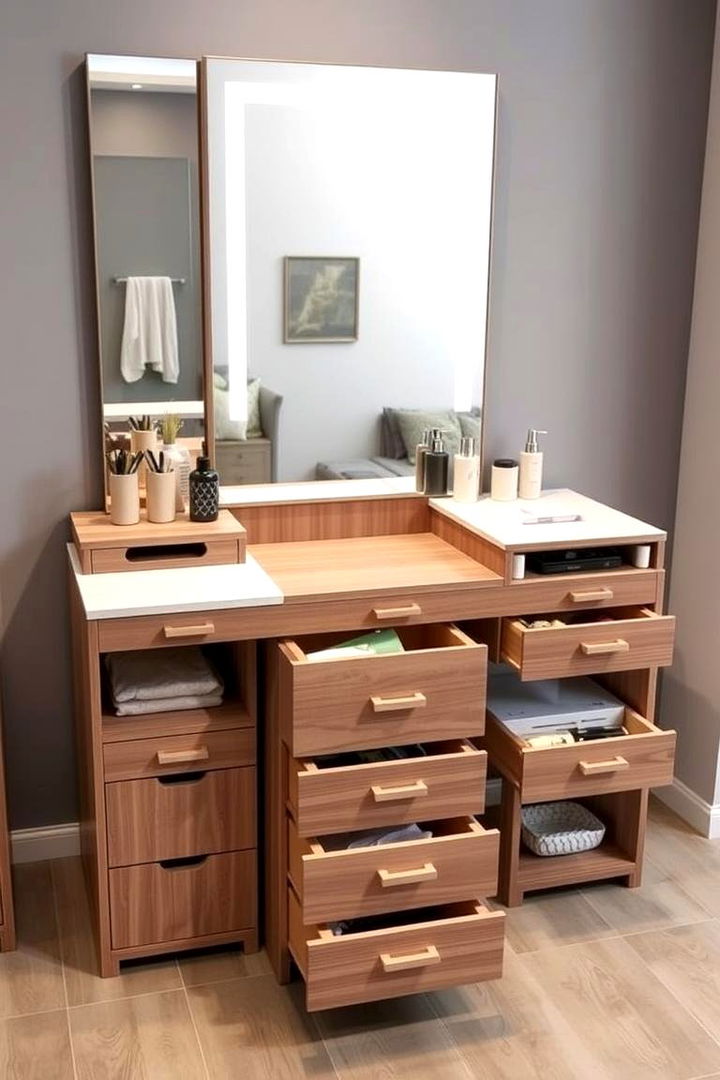Multifunctional Vanity Table - 22 Makeup Vanity Ideas