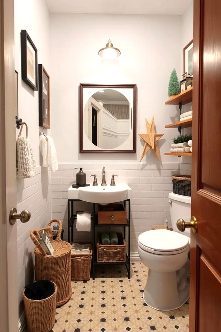 Multipurpose Decor Elements - 22 Small Powder Room Ideas