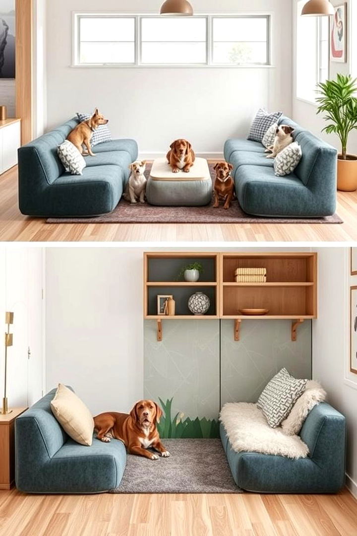 Multipurpose Dog Lounge - 22 Dog Room Ideas