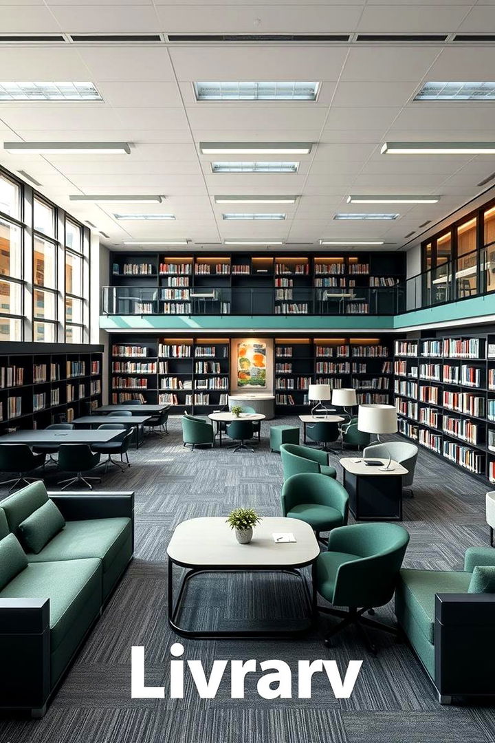 Multipurpose Furniture Integration - 22 Dark Green Home Library Ideas and Inspiration