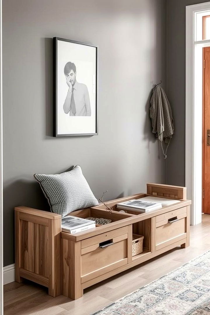 Multipurpose Storage Bench - 22 Hall Closet Organization Ideas