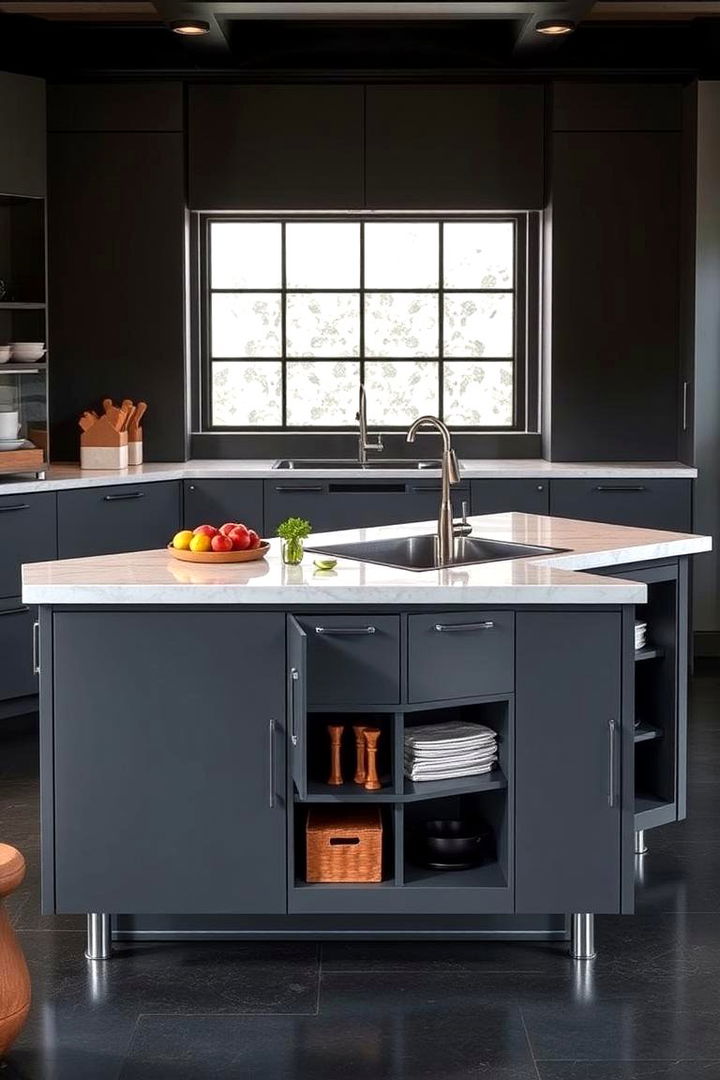 Multipurpose Worktop Island - 22 Small Kitchen Island Ideas