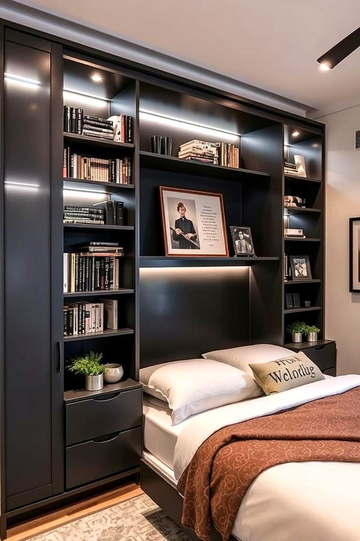 Murphy Bed with Built In Shelving - 22 Murphy Bed Ideas