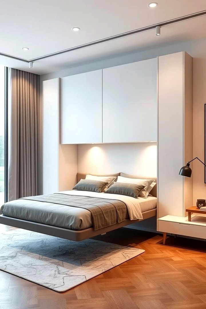 Murphy Bed with Floating Installation - 22 Murphy Bed Ideas