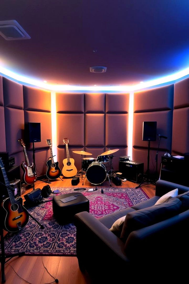 Music and Jam Room - 22 Basement Playroom Ideas