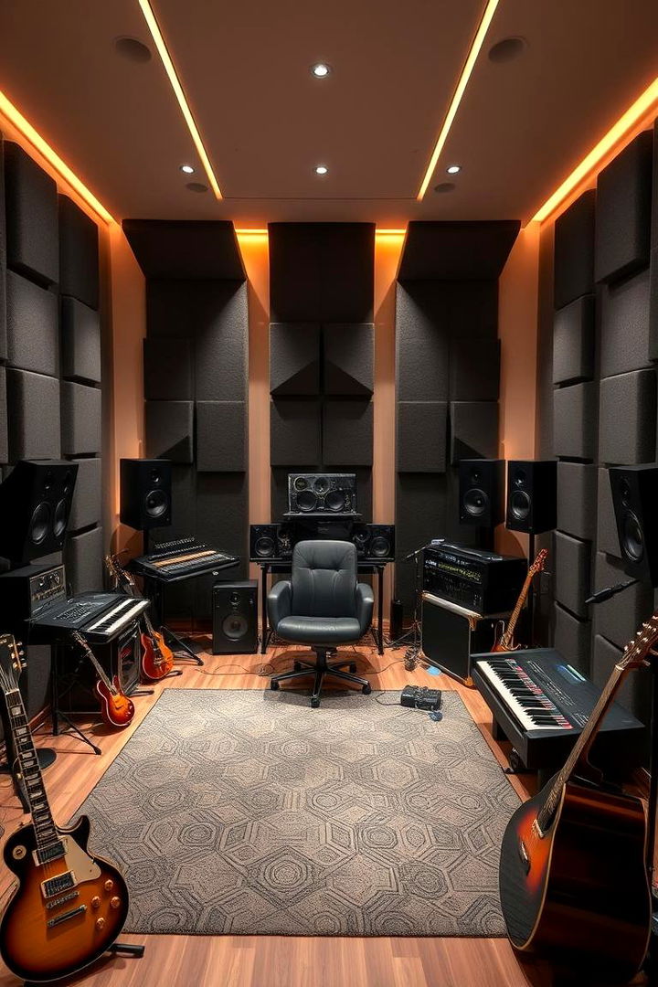 Music and Recording Studio Oasis - 22 Luxury Man Cave Ideas