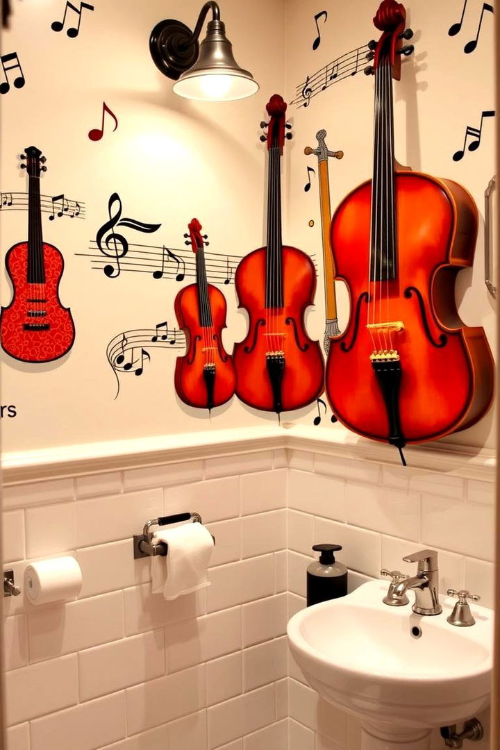 Music and Rhythm Bathroom - 22 Boy Bathroom Ideas