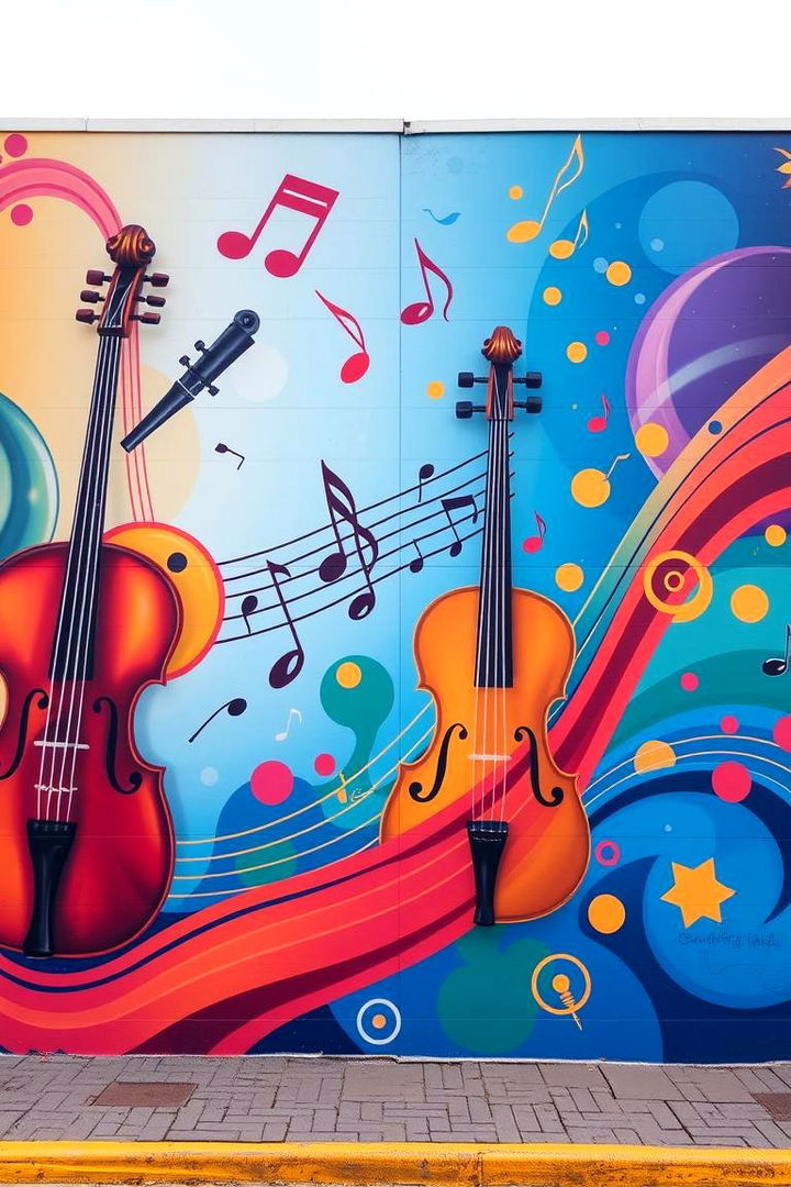 Musical Journey Mural - 22 School Mural Ideas