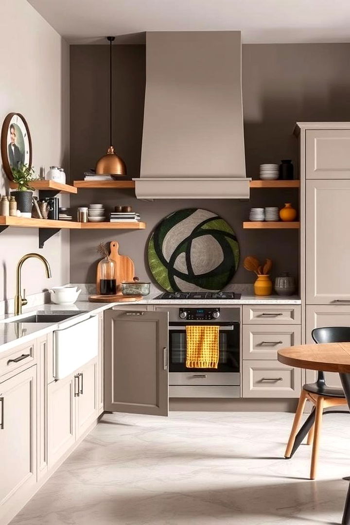 Muted Color Palette with Bold Highlights - 22 Japandi Kitchen Ideas