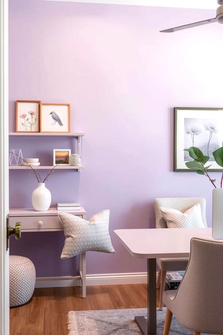 Muted Lavender Layers - 22 Home Office Paint Colors