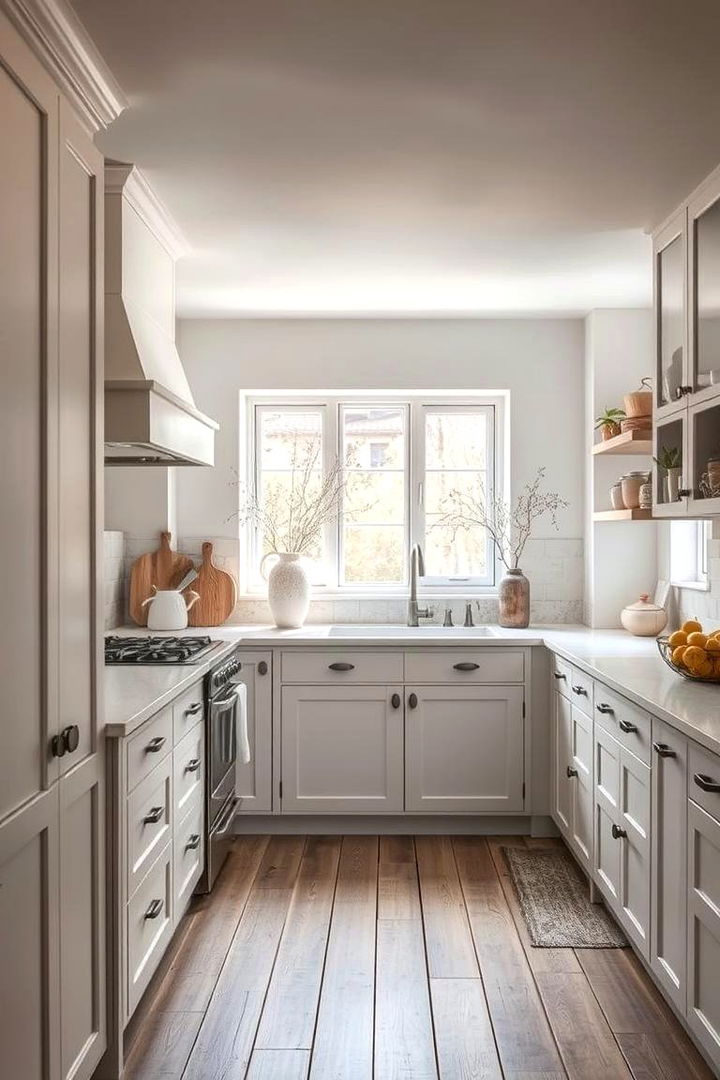 Muted Natural Palette - 22 Rustic White Kitchen Ideas