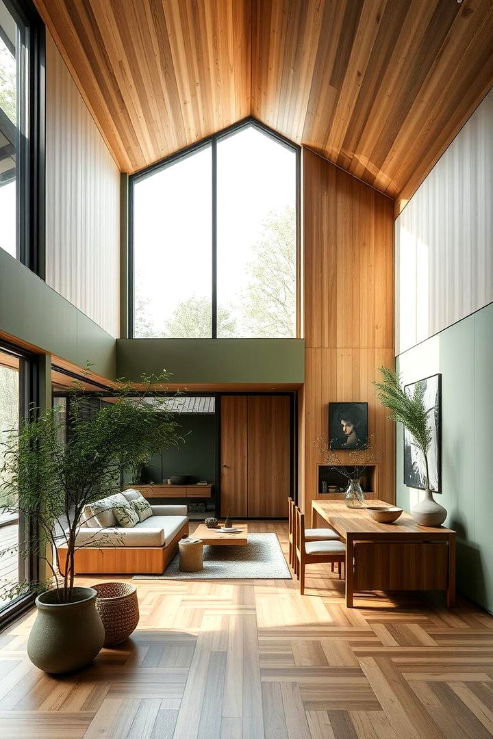 Muted Olive Green - 22 Paint Colors for a Modern Black House With Cedar Accents