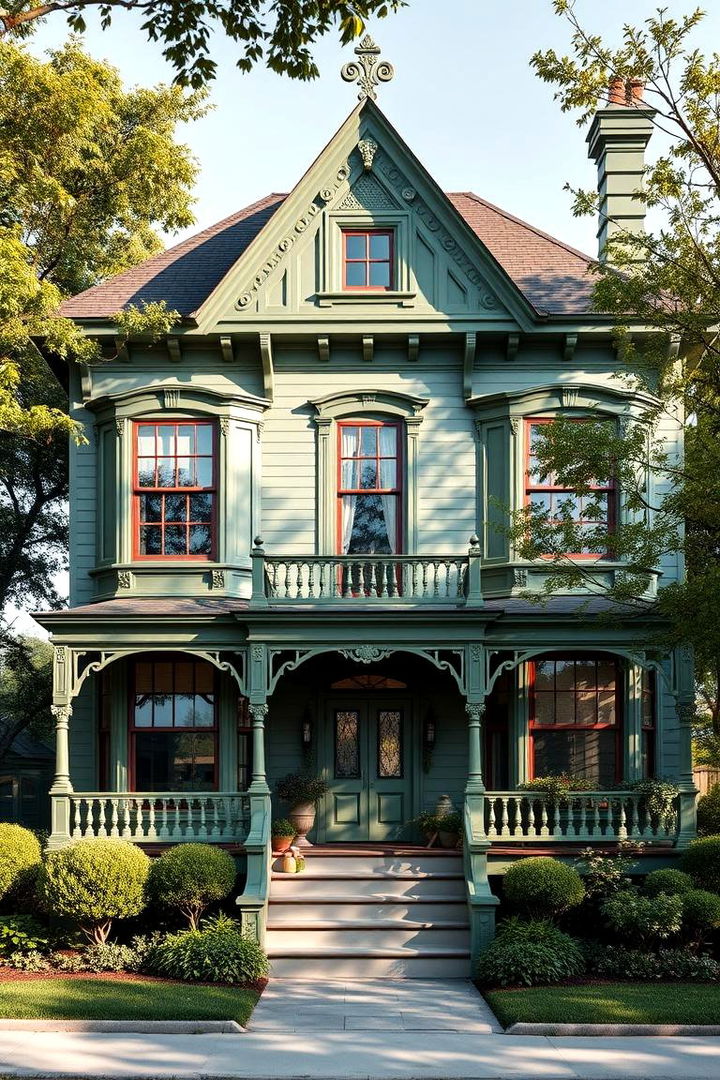 Myrtle Eco Chic - 22 Green Victorian House Colors