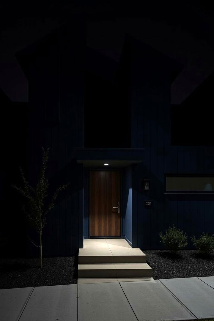 Mysterious Midnight Blue - 22 Paint Colors for a Modern Black House With Cedar Accents