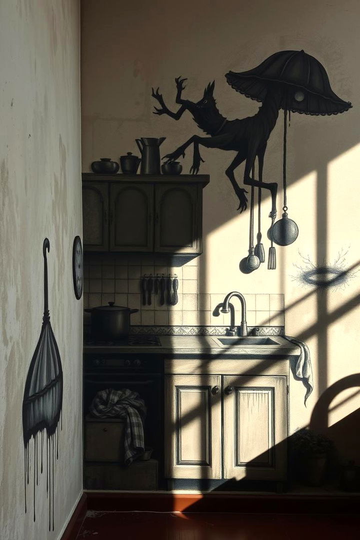Mysterious Murals - 22 Gothic Kitchen Ideas