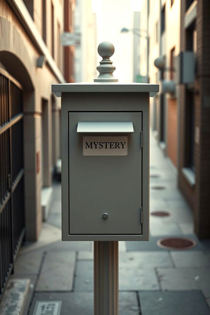 Mystery Box Concept Mailbox Post - 22 Mailbox Post Ideas