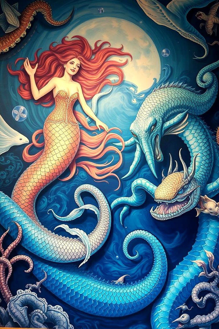 Mythical Sea Creatures - 22 Pool Murals