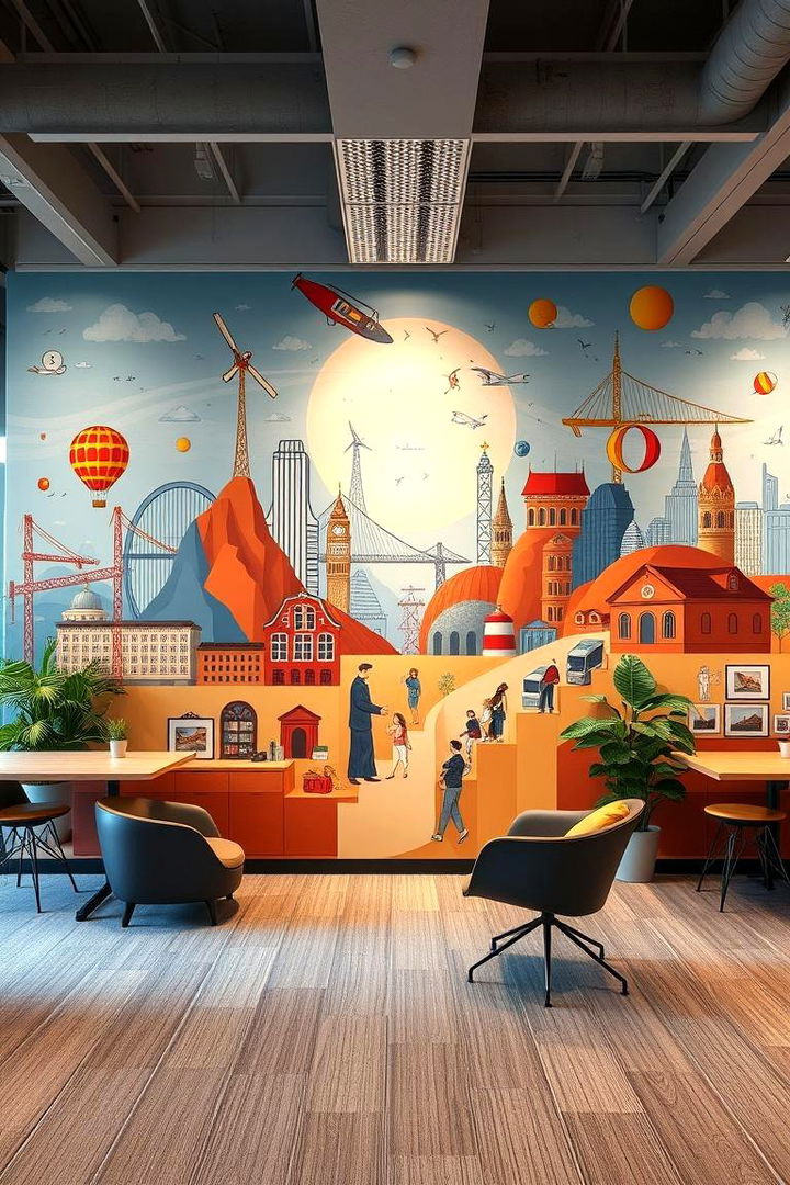 Narrating Corporate Stories - 22 Office Wall Murals