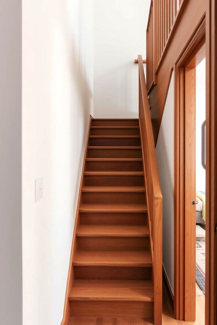 Narrow Space Solution - 22 Wooden Staircase Ideas