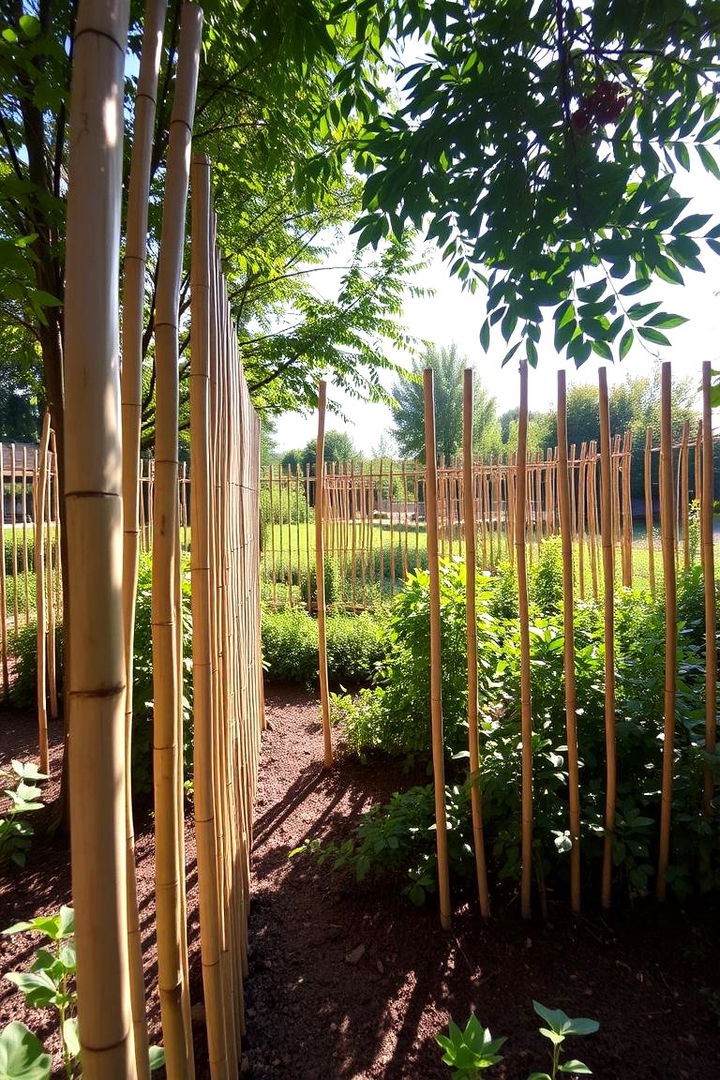 Natural Bamboo Garden Fence - 22 Vegetable Garden Fence Ideas