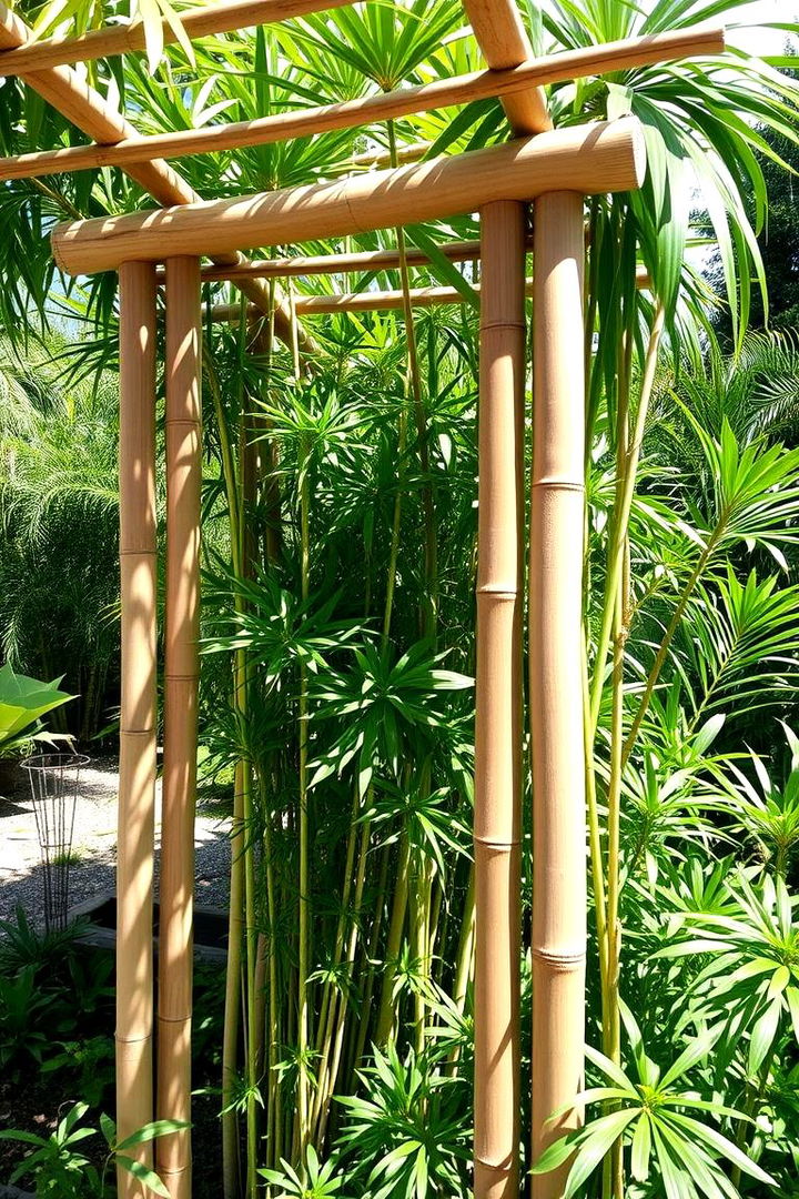 Natural Bamboo Trellis - 22 Garden Trellis Ideas