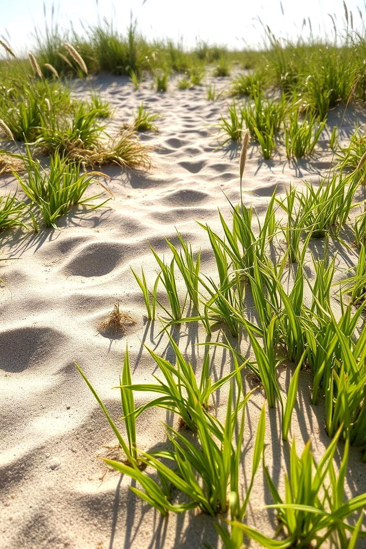 Natural Beach Turf and Soft Ground Cover - 22 Coastal Garden Ideas