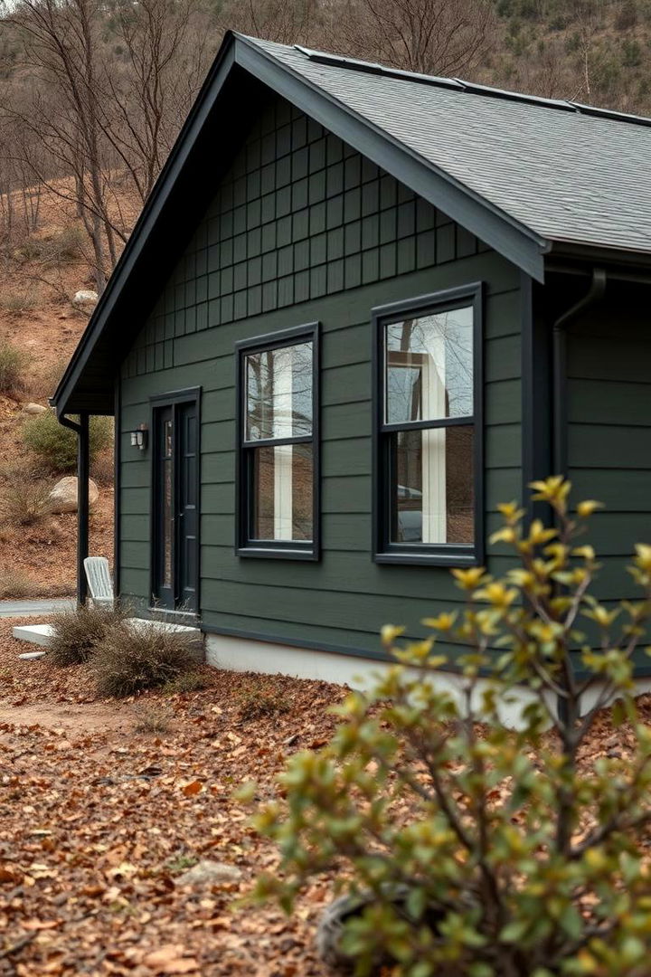 Natural Camouflage - 22 Dark Olive Green House With Black Trim