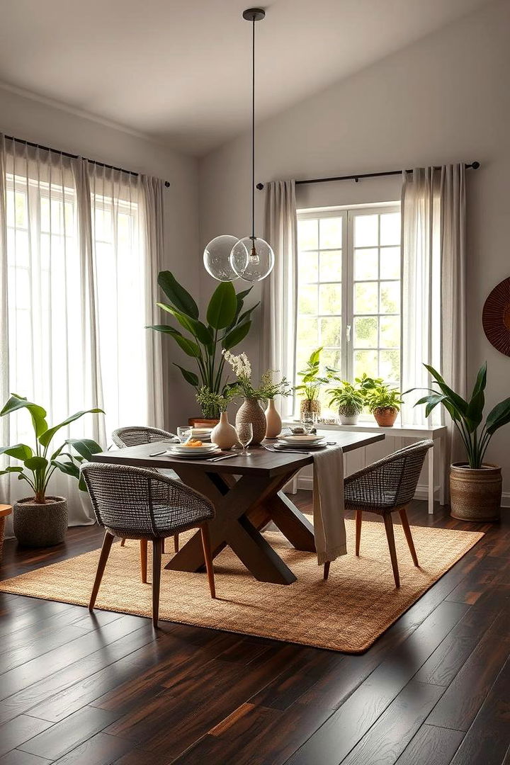 Natural Element Balance - 22 dark wood floor dining room ideas