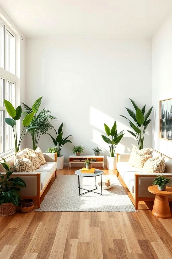 Natural Element Integration - 22 Symmetrical Living Room Ideas