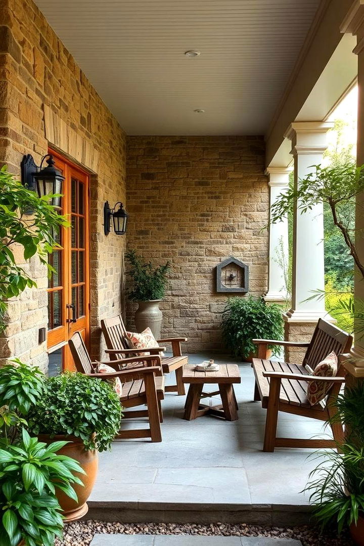 Natural Element Integration Porch - 22 Side Porch Ideas