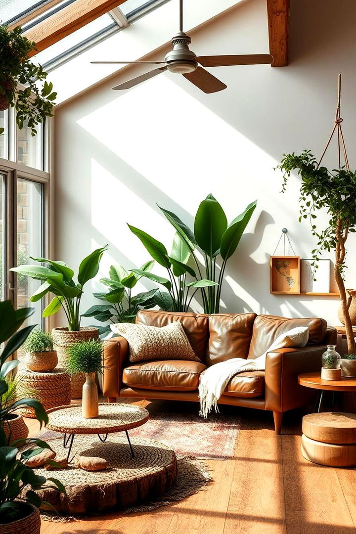 Natural Elements - 22 Brown Leather Couch Living Room Ideas