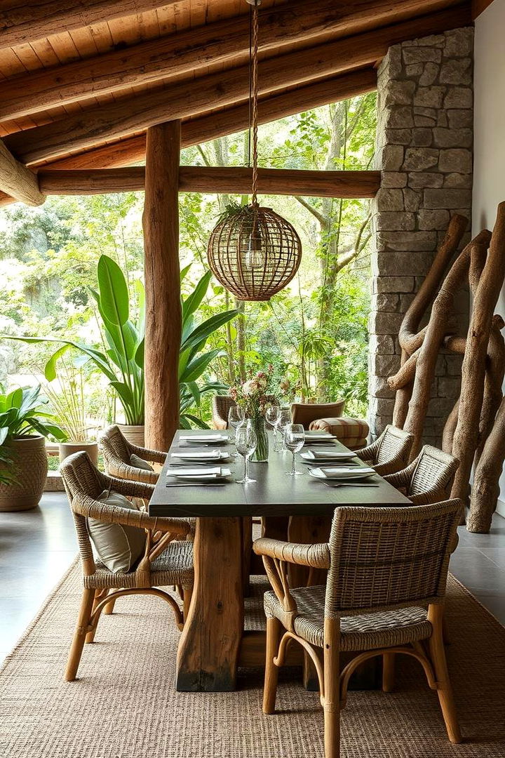 Natural Elements Integration - 22 Sunroom Dining Room Ideas