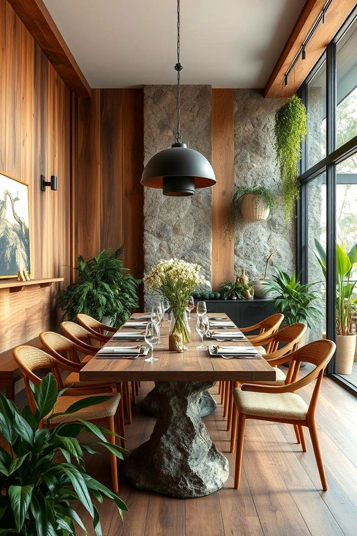 Natural Elements Integration - 22 Modern Dining Room Ideas