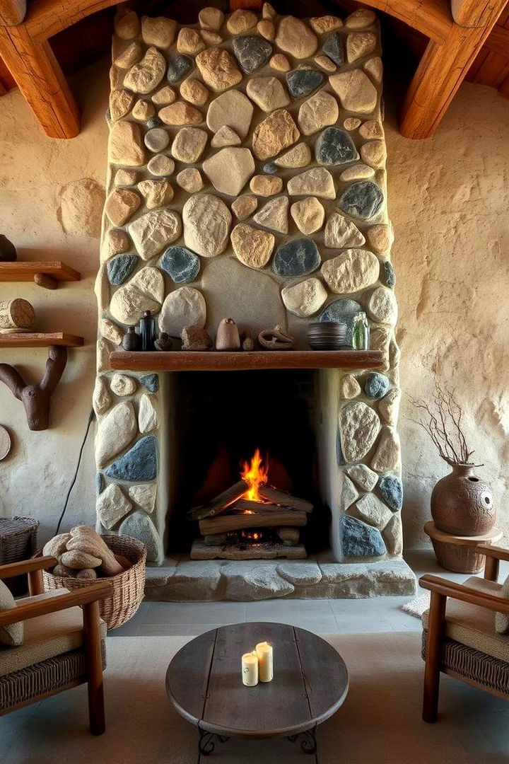 Natural Elements and Fireplaces - 22 Western Living Room Ideas
