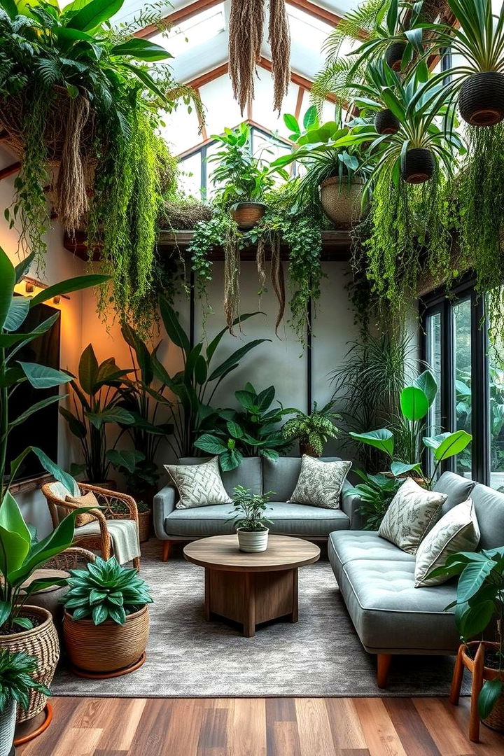 Natural Elements and Greenery - 22 Mansion Living Room Ideas