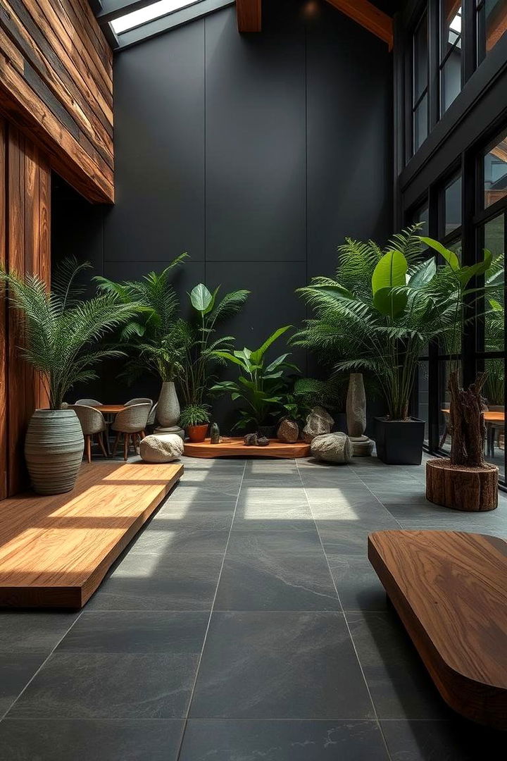Natural Elements for Earthy Balance - 22 Black Boho Living Room Ideas