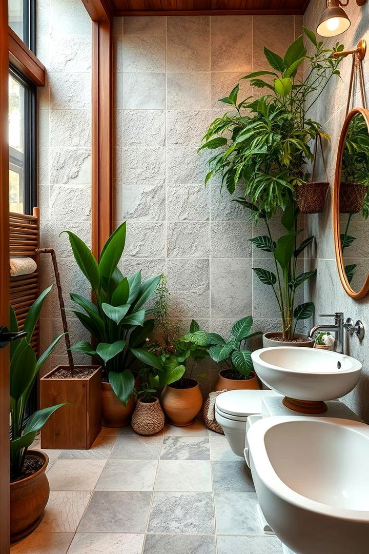 Natural Elements for a Breath of Fresh Air - 22 Elegant Bathroom Decor Ideas