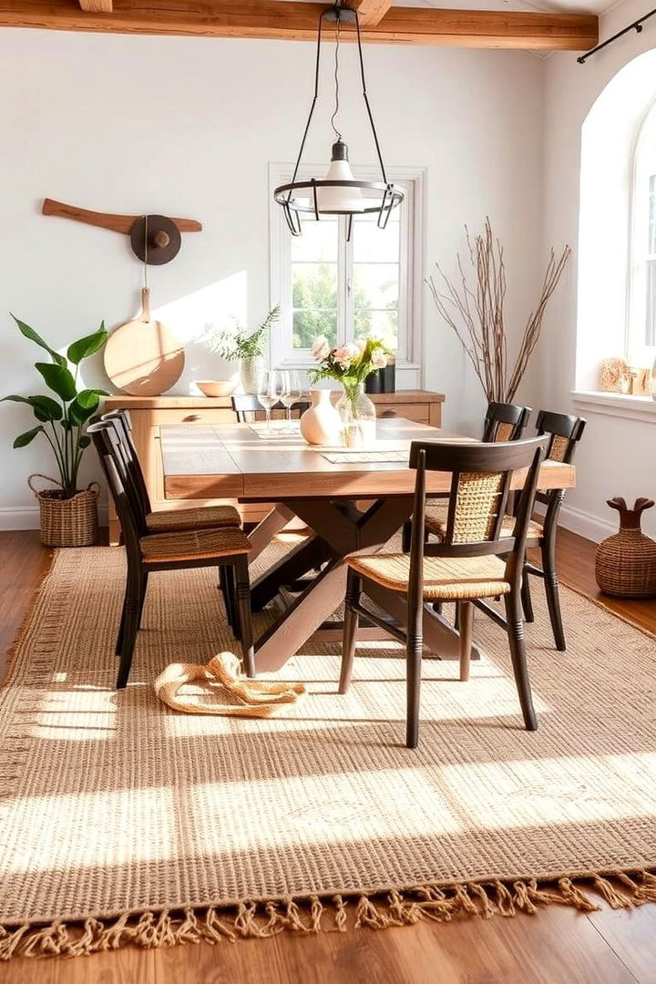 Natural Fiber Dining Room Rug - 22 Dining Room Rug Ideas