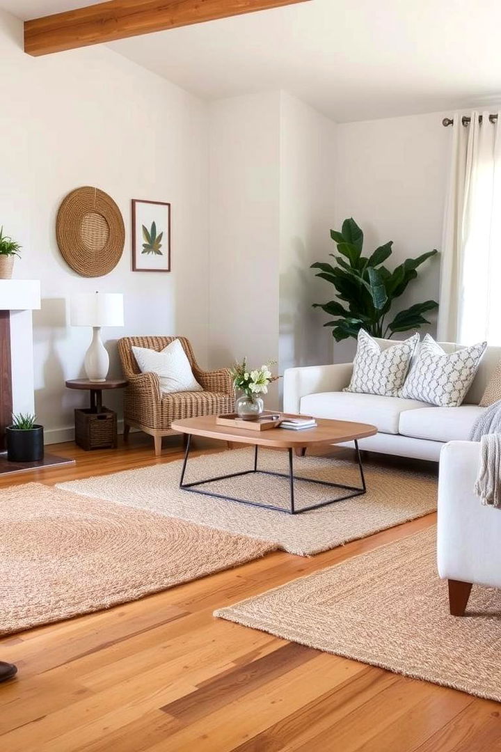 Natural Fiber Rugs - 22 Green Living Room Ideas