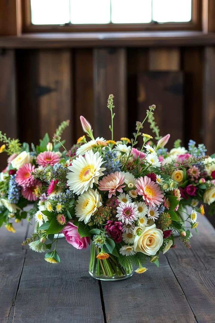 Natural Floral Arrangements - 22 Garden Wedding Ideas