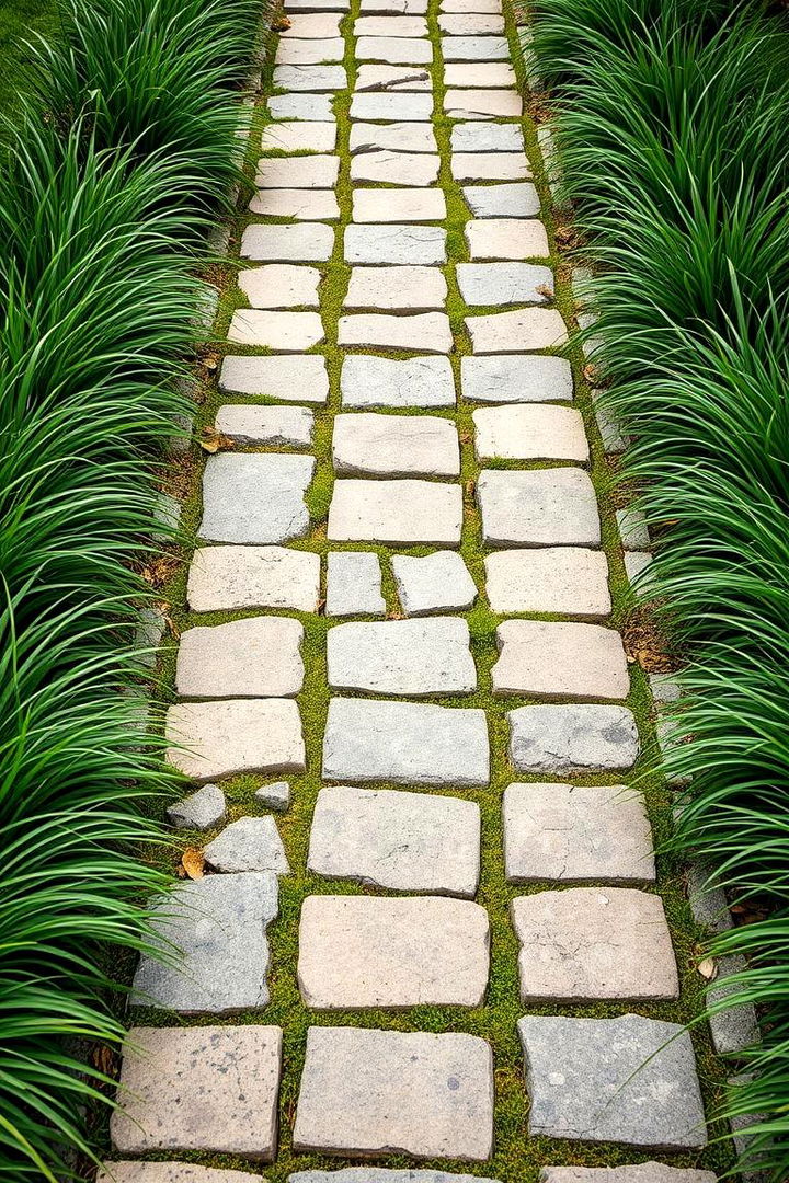 Natural Grassy Borders - 22 Paver Walkway Ideas