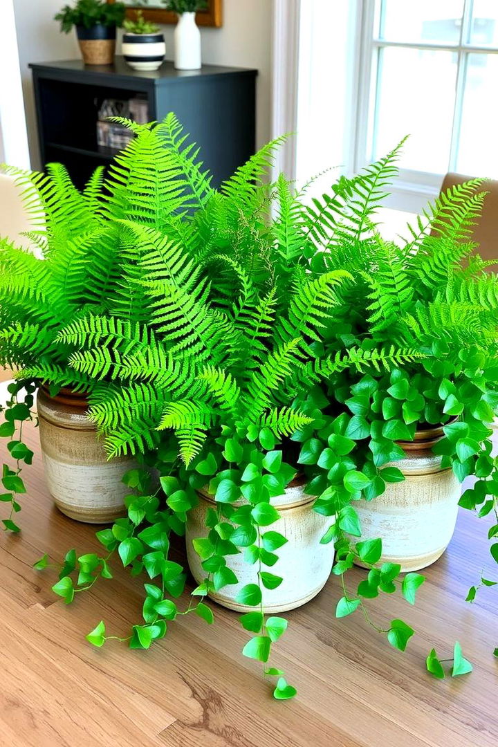 Natural Greenery Arrangement - 22 Dining Table Centerpiece Ideas