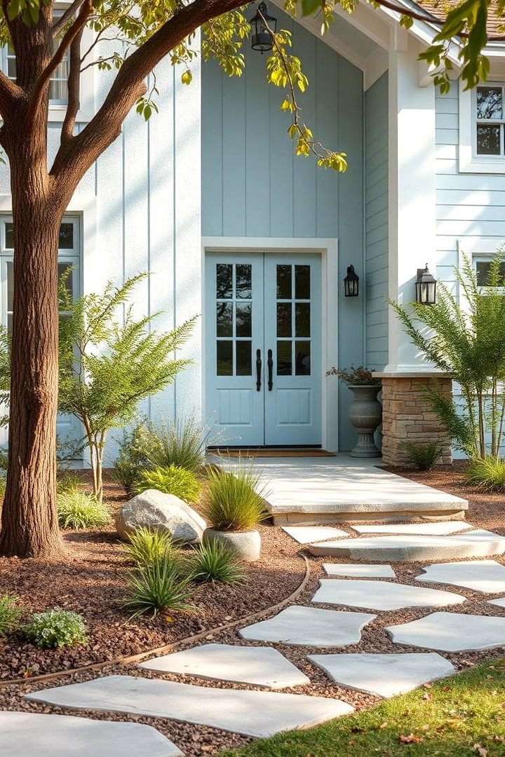 Natural Integration - 22 light blue house exterior ideas